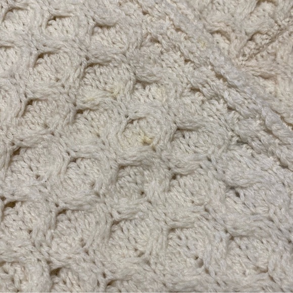 Aran Sweater Market Infinity Scarf OS Classic Aran Cream knit Merino Wool Scarf - Picture 9 of 14